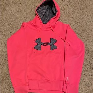 Under Armour pink breast cancer awareness hoodie. Size:women M